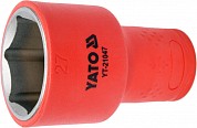Головка 6-гранная изолированная VDE/1000V 1/2" - 27 мм., YT-21047