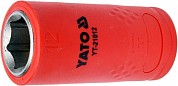 Головка короткая диэлектрическая VDE/1000V 3/8"- 12 мм., YATO YT-21012