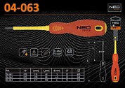 Отвертка крестовая 1000V, PZ2 х 100 мм., NEO 04-063