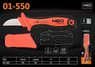 Фото Нож монтерский в чехле 1000v - 195 мм., neo 01-550 от ГК ТЕРА