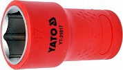 Головка короткая изолированная VDE/1000В 3/8"- 17 мм., YATO YT-21017