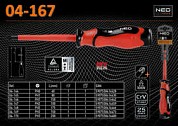 Отвертка крестовая 1000V, PH2 х 6.0 х 100 мм., NEO 04-167