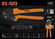 Клещи для обжима кабельных наконечников 22-10AWG, L-250мм., Neo 01-503