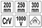 Ключ разводной VDE/1000V 8"-12", YT-20940 - YT-20942