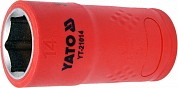 Головка короткая диэлектрическая VDE/1000V 3/8"- 14 мм., YATO YT-21014