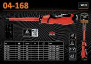Отвертка крестовая 1000V, PH2 х 6.0 х 175 мм., NEO 04-168