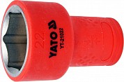 Головка короткая изолированная VDE/1000В 3/8"- 22 мм., YATO YT-21022