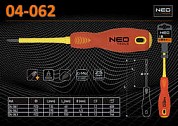 Отвертка крестовая 1000V, PZ1 х 80 мм., NEO 04-062
